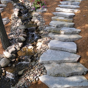 Stone outcropping steps