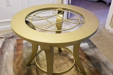 Gold Glitter Table Base/ Accent Wall