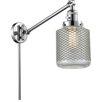 Stanton 1 Light Swing Arm or Wall Lamp, Polished Chrome