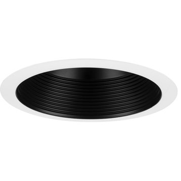 6" Black Recessed Step Baffle Trim for 6" Shallow Housing, P806S Series