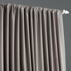 Neutral Gray Doublewide Room Darkening Curtain Single Panel, 100"x108"
