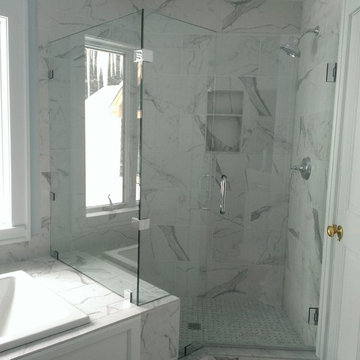 Inverted Neo with 90 Degree Return Shower Enclosure
