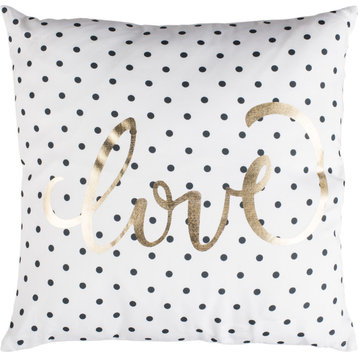 Spotted Love Pillow - Gold, Black