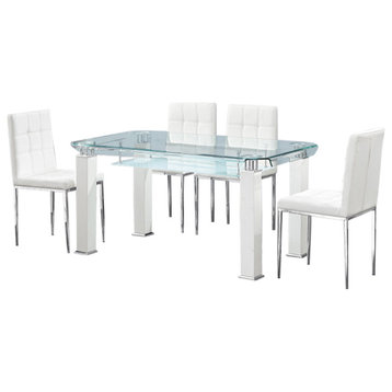 Sarasota Glass Dining Table White