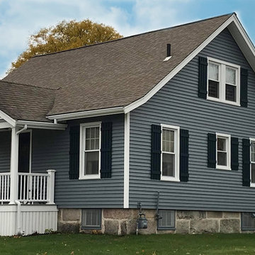 Carvedwood 44 Vinyl Siding & AZEK Porch, New Bedford, MA