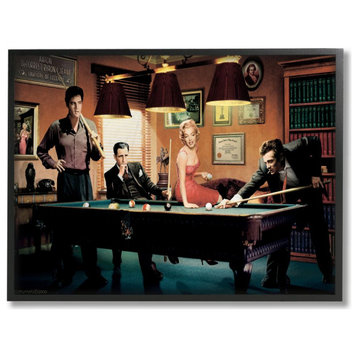 Stupell Industries Office Pool Game Vintage Hollywood Movie Star, 11 x 14