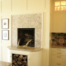 kitchen fireplace