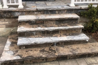 Masonry Flagstone Porch and Steps