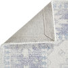 Lambeth Blue and White Vintage-Style Geometric Rug, 5'x8'