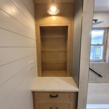 Transitional Contemporary Bathroom Laundry Room Remodel