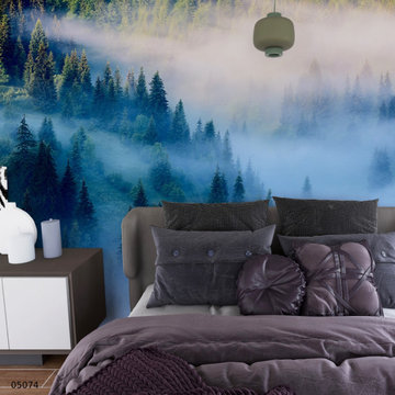 Дизайн-проект "Туманный лес в оформлении спальни"