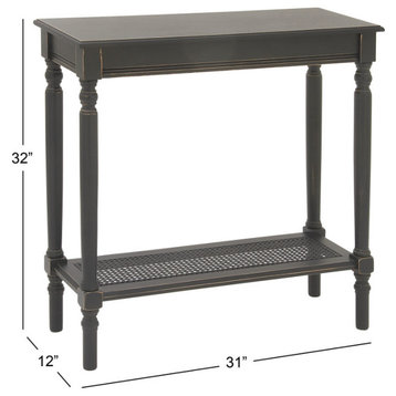 Traditional Black Wooden Console Table 96381