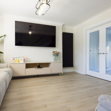 Modern Living Room Renovation: Ashton Oak SPC Installation