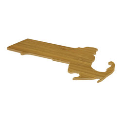 CuttingBoards.net - State Shaped Cutting Boards, Brown Richlite, Massachusetts - Cutting Boards