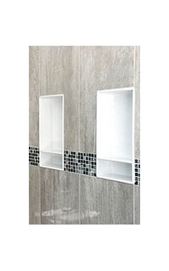 Shower niche vs corner shelves