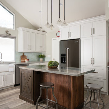 Eclectic Farmhouse Kitchen Remodel with Wall Removal