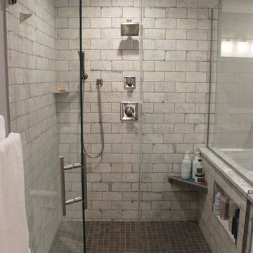 Bettendorf, IA- Bathroom Remodel With Large Tiled Shower and Unique New Tub