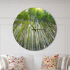 Bamboo Forest of Kyoto Japan. Large Forest Metal Clock, 36x36