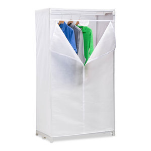Honey Can Do 43 Wide Double Door Storage Closet Khaki
