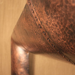 Hammmered copper fireplace surround - Products