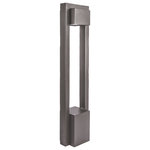 WAC Lighting - Park LED 12V Bollard 2700K, Bronze - The Park LED Bollard Landscape Light offers illumination to cast out darkness and create a safer landscape space. Made from die-cast aluminum for lasting durability, the Park LED Bollard features a sleek build with long rectangular openings. A concealed acrylic white diffuser projects an internal downlight that radiates down and out through the rectangular space for a stunning light display.