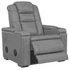 Benzara BM263459 Power Recliner With Bluetooth Speakers and USB Charging, Gray