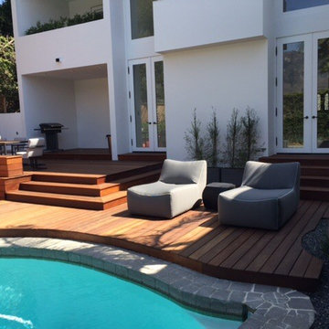 IPE multi level modern backyard