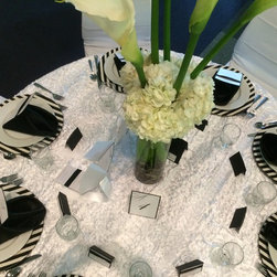Black and White Stripe Charger Plate - Charger Plates