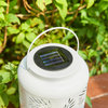 8.75"H Solar Powered Outdoor Hanging Lantern