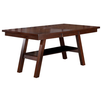 Rectangular Counter Height Dining Table, Brown