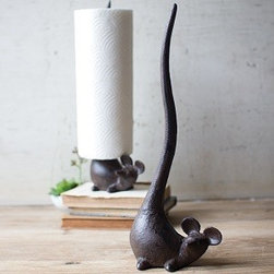 CAST IRON MOUSE PAPER TOWEL HOLDER - Products