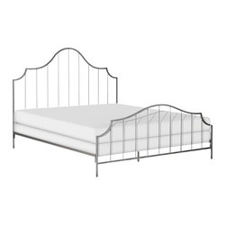 Corsican - Standard Olivia Bed, Antique Steel, Twin - Panel Beds