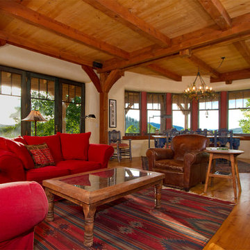 Strawbale living & dining room