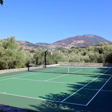 Tennis and Basketball Sport Court in Napa Hills