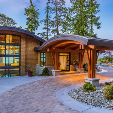 Midcentury Brick Exterior Design Ideas