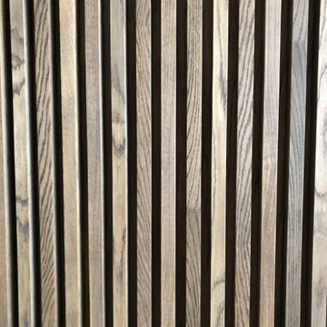 Wooden slats panel LED circuit