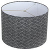 Maratodd Fabric Drum Lampshade 16"x16"x11" Hannover Collection, Charcoal