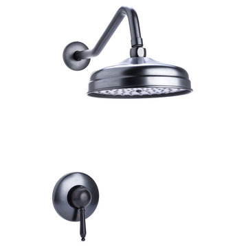 Fontaine by Italia Traditional Shower Set with Rain Can and Valve in Oil Rubbed