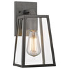 Leodegrance 1 Light Outdoor Wall Sconce 11" High, Textured Black