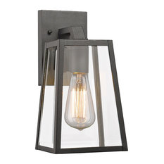 Leodegrance 1 Light Outdoor Wall Sconce 11" High, Textured Black