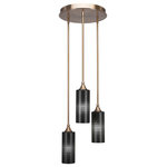 Toltec Lighting - Toltec Lighting 2143-NAB-4099 Empire - Three Light Mini Pendant - No. of Rods: 4Assembly Required: TRUE Canopy Included: TRUE