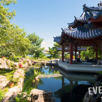 Japanese Pagodas and Koi Pond