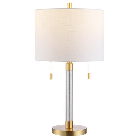 Safavieh Bixby Glass Table Lamp, Brass