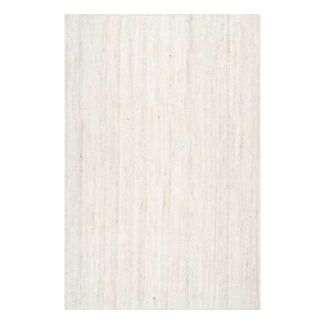 Nuloom Rigo Hand Woven Farmhouse Jute Area Rug, Off White 12'x15'