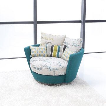 MyNest Swivel Lounge Arm Chair by Famaliving California