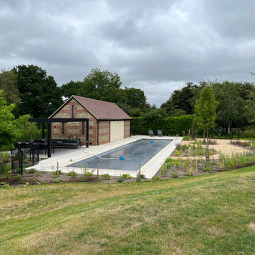 New pool and garden landscaping in Chesham, Buckinghamshire
