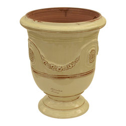 French Vase Anduze Ivory - Outdoor Pots And Planters