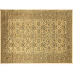 Bareens Designer Rugs - Lahore Heritage Suellen Ivory/Light Brown Area Rug, 6'3"x12'1" - This gorgeous one of a kind hand knotted gallery size rug features an intricate allover transitional design with neutral color pallet to accentuate your style. Made with all handspun wool and all natural dyes, this rug features a breathtaking design making it a sophisticated addition to any decor.