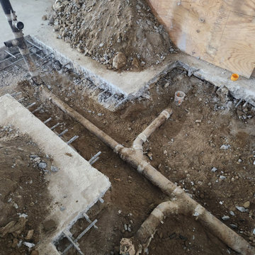 Concrete Flooring & Plumbing Repairs | Sanitary Line - Restroom Stub-ups