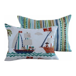 Pirates in Paradise Boudoir Pillow - Kids Bedding